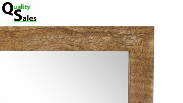 Retro Designed Wood Shelf Unit With Mirror 01